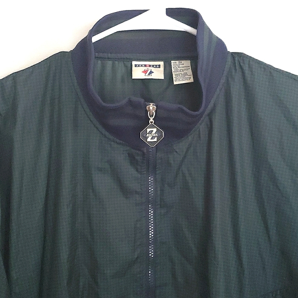Vintage Jerzees Plaid Quarter Zip Windbreaker - Picture 2 of 6